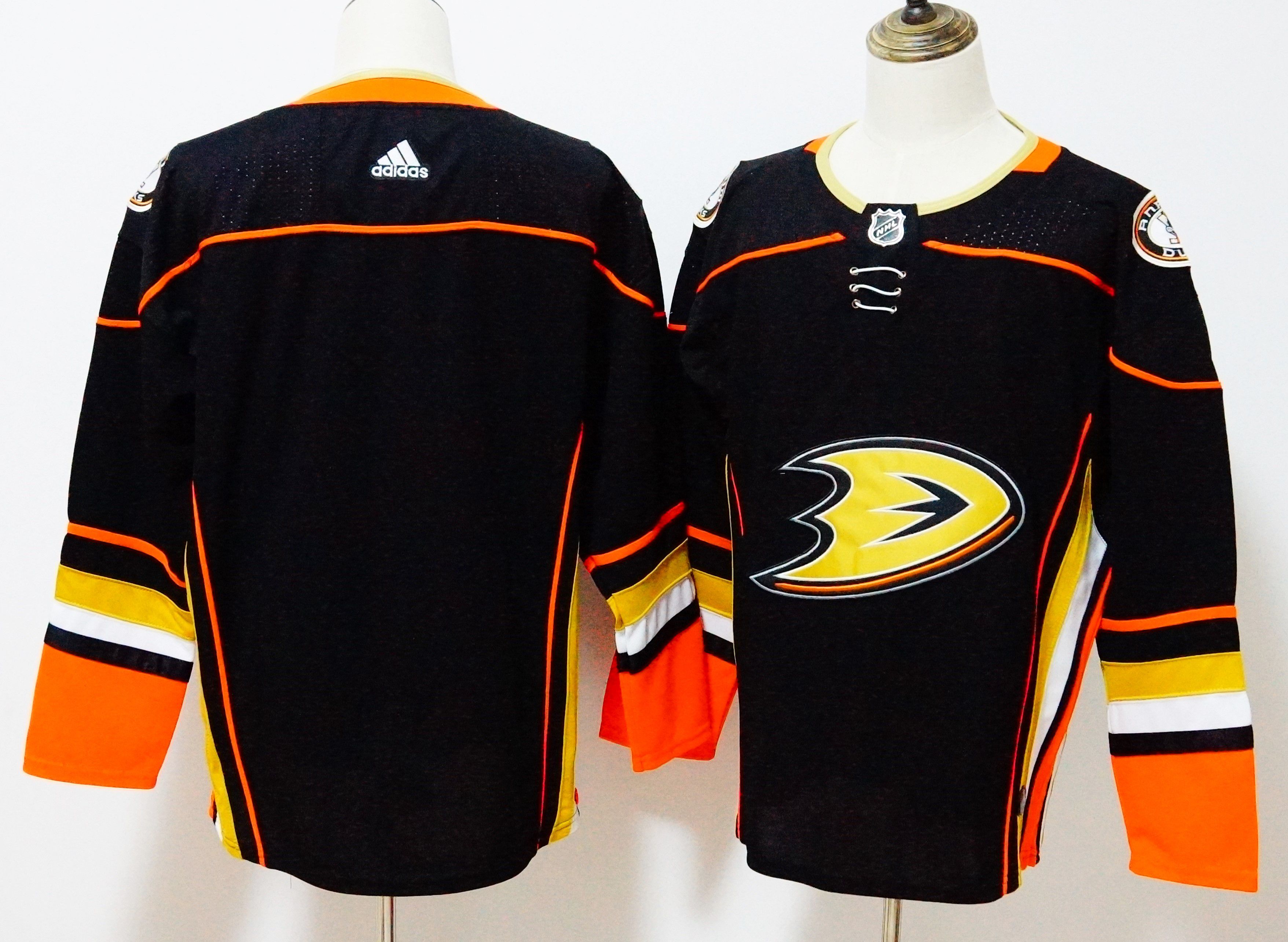 Men Anaheim Ducks Blank Black Hockey Stitched Adidas NHL Jerseys